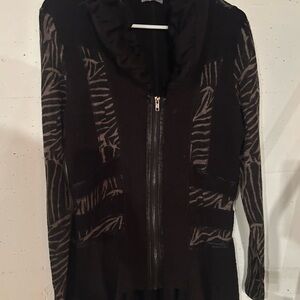 Women's Black and Gray Sweater